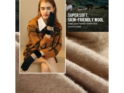 Guantes De Lana Cálidos De Invierno Para Mujer Con Malla Táctica Para Enviar Mensajes.