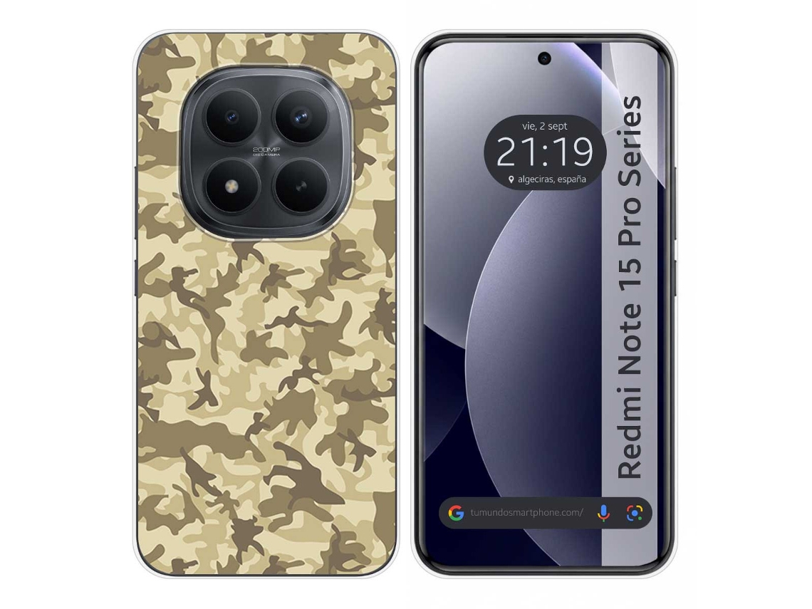Funda Silicona Para Xiaomi Redmi Note 15 Pro Plus 5g Diseño Sand Camuflaje Dibujos