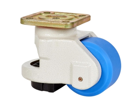 Rueda giratora de nivelacion placa 10fm100 nylon azul eje liso ALEX