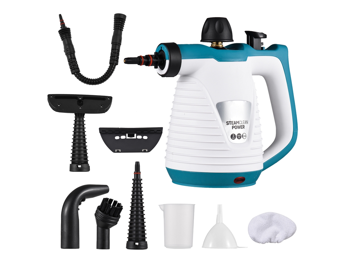Limpiador a vapor de alta presión multifuncional de 1050 W, apto para descontaminación de cocinas y automóviles.