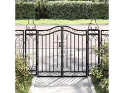Puerta de jardín de hierro forjado negro de 121 x 8 x 100 cm, DKD HOME DECOR