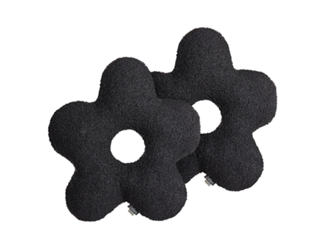 Conjunto de 2 cojines afelpados negros 40 x 40 cm BELIANI Camponula