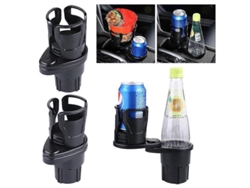 Porta Vasos Para Coche Expandible 2 En 1 Base Giratoria 360 Grados Para Camiones Suv Automóviles Negro Negro B