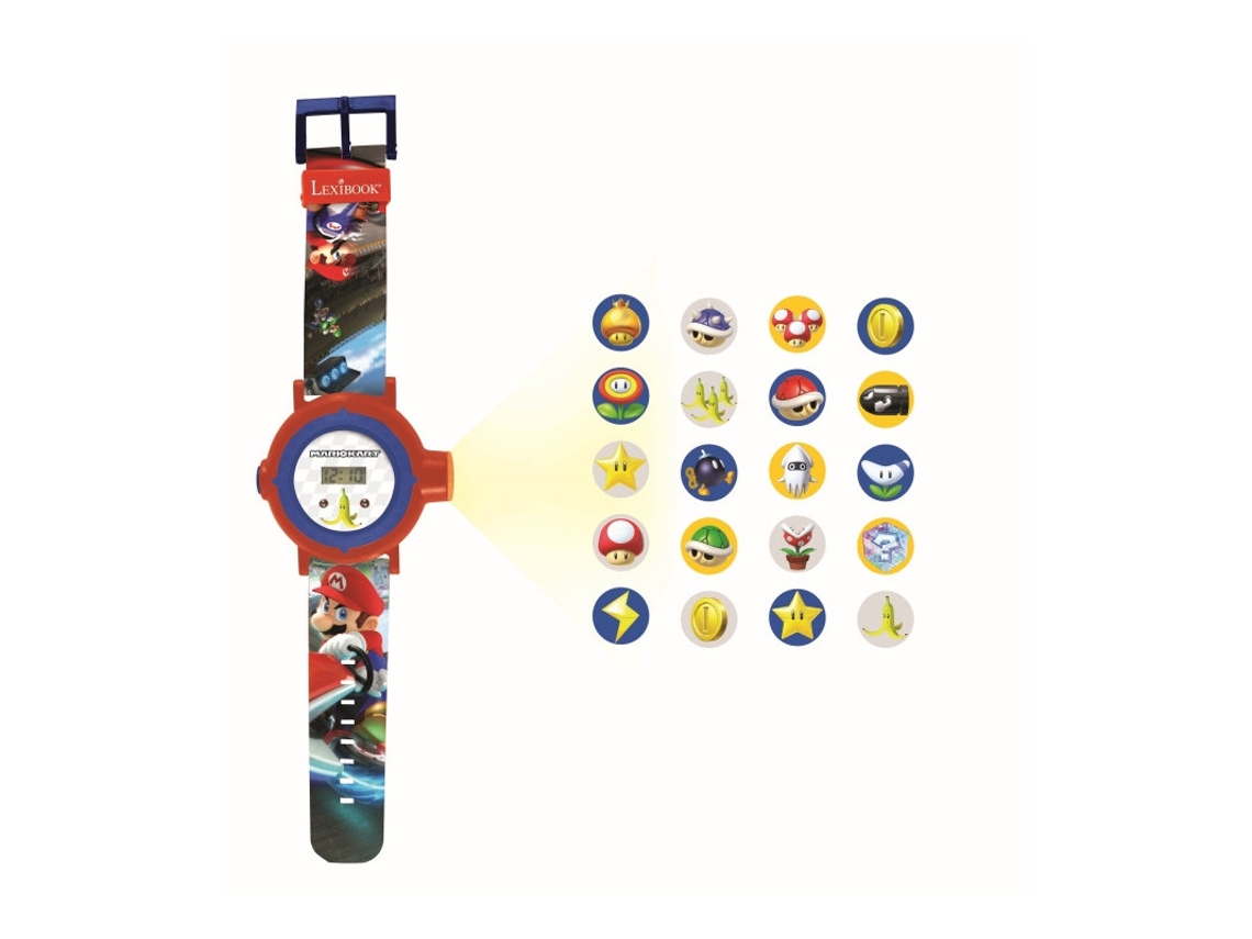 Reloj proyector digital con 20 proyecciones, Mario Kart