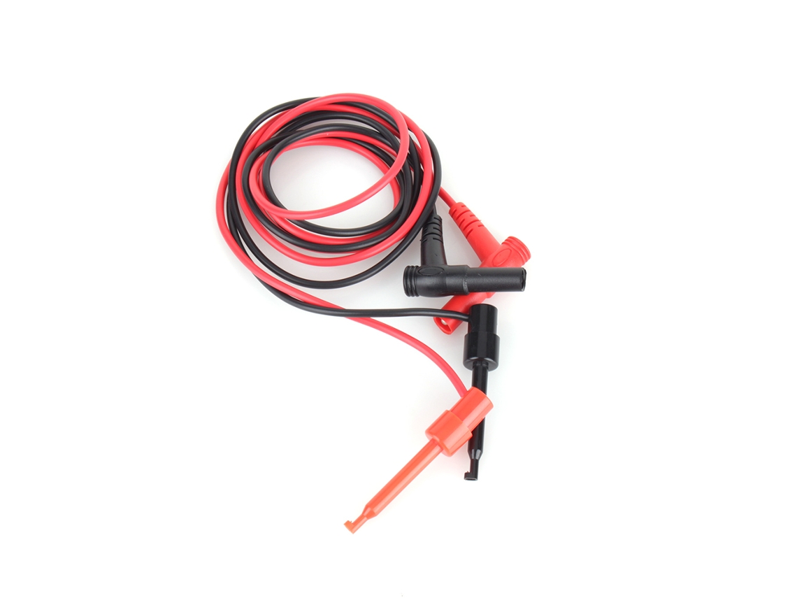 Cable De Prueba Con Pinza De Gancho Y Conector Plátano Para Multímetro