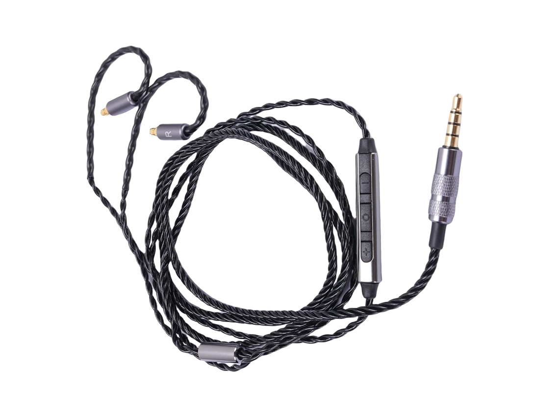 Cable de auriculares de alta calidad compatible con IE100, IE400 e IE500, con micrófono y conector Gokoco.