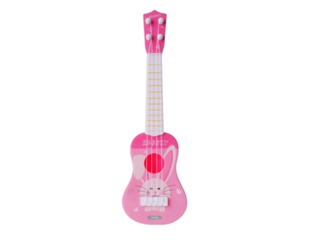 Juguete de Instrumentos Musicales de Guitarra 36Cm Conejo Rosa