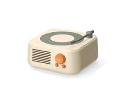 Altavoz Bluetooth portátil retro Gertiz X17 compatible con Bluetooth, entrada auxiliar y tarjeta TF para decoración del hogar y regalos de cumpleaños, color amarillo.