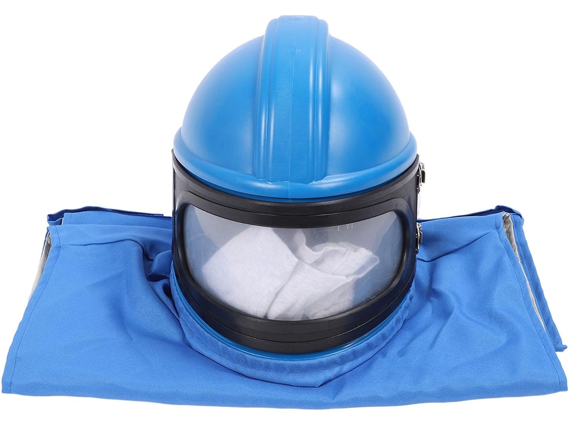 Casco Para Chorro De Arena Con Suministro De Aire, Resistente A Aplastamientos Y Abrasión.