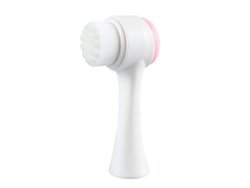 Cepillo De Limpieza De Doble Cara, 2 En 1, De Silicona, Suave, Para Una Limpieza Profunda (rosa)