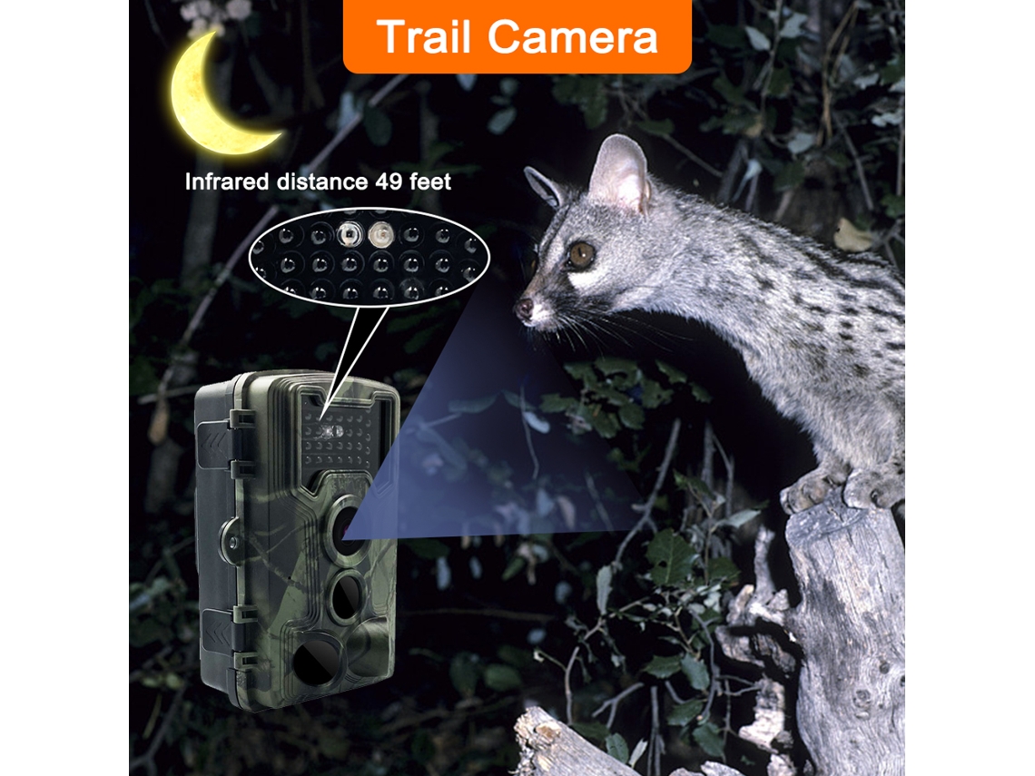 Cámara De Caza Y Vigilancia De 36 Mp Y 1080p Con 34 Luces, Resistente Al Agua (ip54), Pantalla De 2 Pulgadas Y 12 Idiomas.