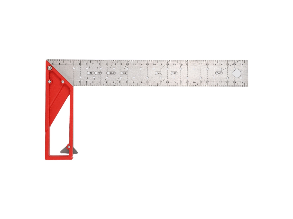 Regla De Ángulo Recto De 30 Cm, Acero Inoxidable, 45°/90°, Herramienta De Carpintería.
