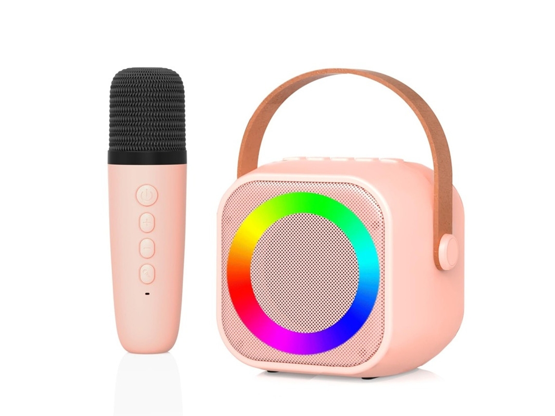 Máquina de karaoke para niños con micrófono y luz LED, mini altavoz Bluetooth portátil, regalo ideal para niños de 4, 5, 6, 7, 8 y 9 años Yizhood