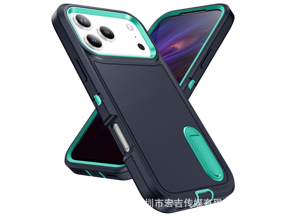 Capa De Celular Invisível Com Suporte Para Proteção Contra Quedas.azul Escuro Ciano Claro série De Suporte Robusto Y-defense - Google Pixel 9 Pro