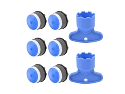 18.2 Espumador de tuberías (6 kits) – Accesorios para la conservación del agua, incluyendo herramientas de desmontaje e instalación.