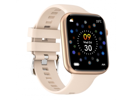 Smartwatch Ht15 con pantalla táctil Bluetooth para llamar Monitor de ritmo cardíaco de fitness impermeable de oro