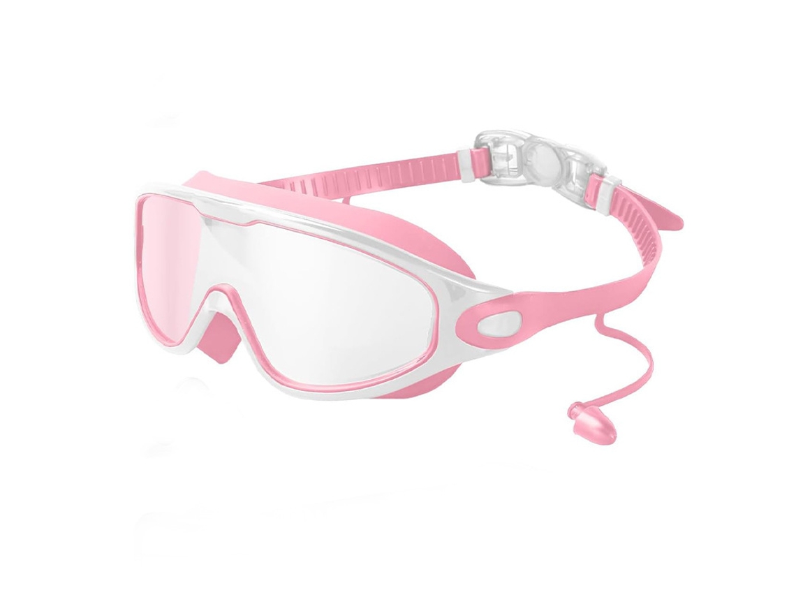 Gafas de natación antivaho 2000c - Auriculares - Rosa y blanco transparente (en caja)