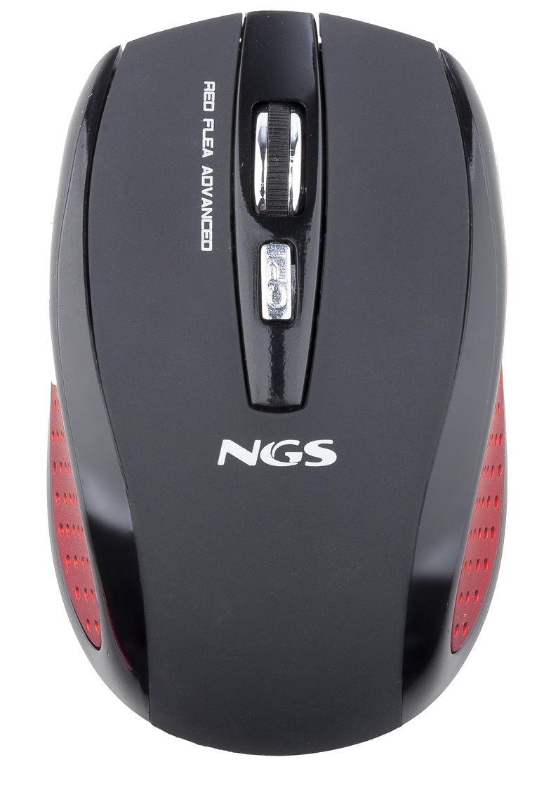 Ratón NGS Flea Advanced (Inalámbrico - 1600 dpi - Negro)