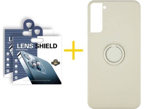 Carcasa + 2 Protectores de Cámara para Samsung Galaxy S21 5G SKYHE Morado