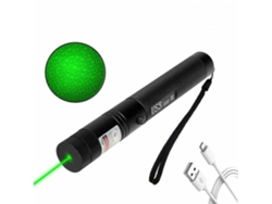 Puntero Láser Verde De Haz Potente De 2000 Millas, Linterna Láser De 532 Nm, Recargable Por Usb