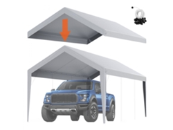 Cubierta de garaje impermeable y con protección UV de 3 x 6 m de Tekmaquinas