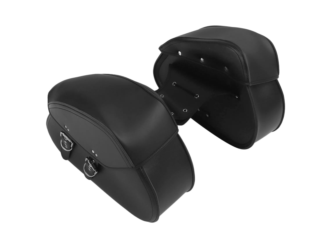 1 par de alforjas laterales para motocicleta, de cuero resistente, impermeables, de gran capacidad, para sillín de motocicleta.