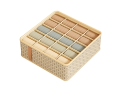 Armario con compartimentos de tela, compartimento para ropa, cajones, ahorra espacio, sin desorden, beige, 20 compartimentos, 32 x 32 x 11 cm