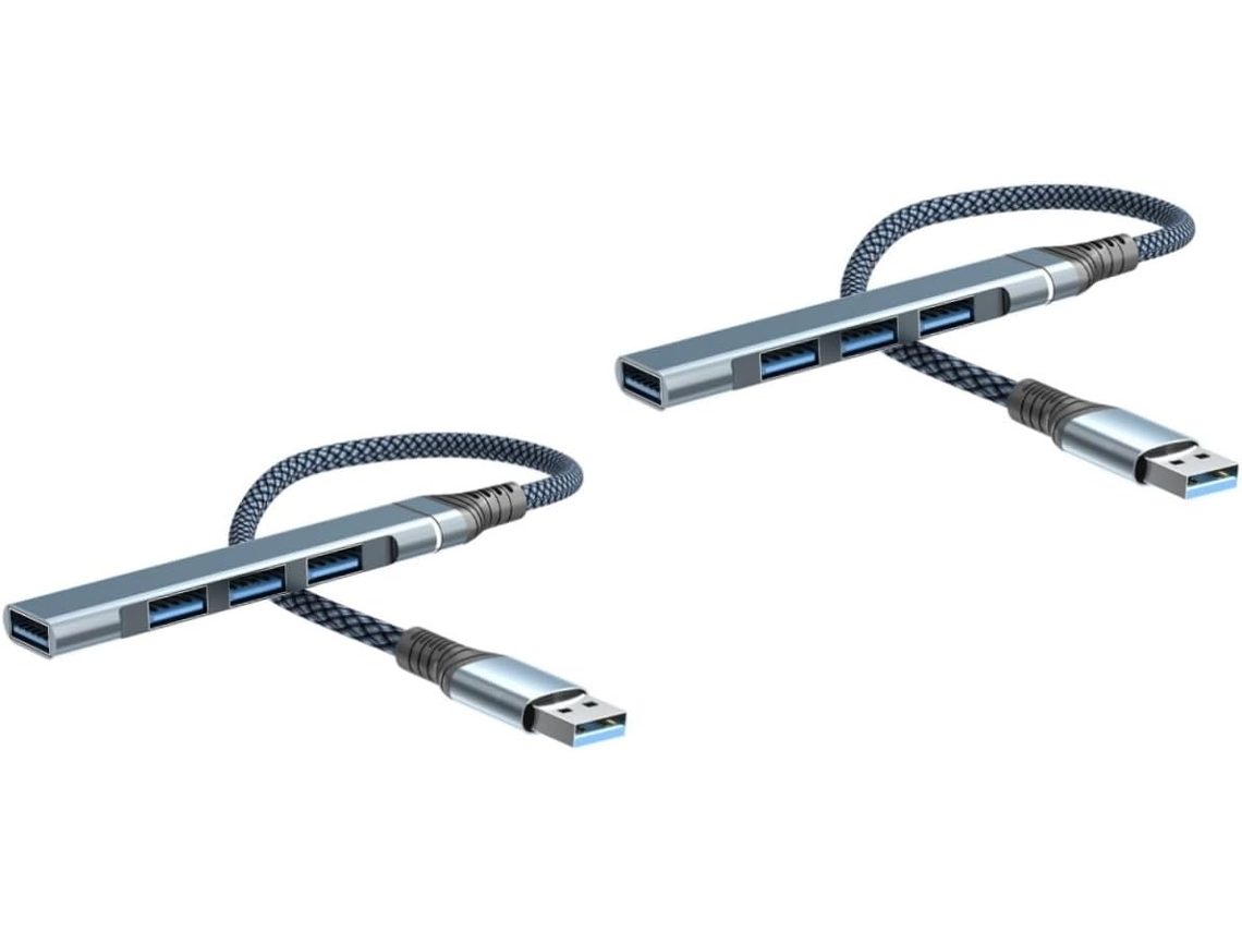 Adaptador De Puerto Usb De 2 Piezas Para Transferencia De Datos En Portátiles