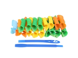 18pcs/bolsa Rizos Mágicos De Plástico Con Gancho Herramientas Manuales De Peinado Diy Para Cabello