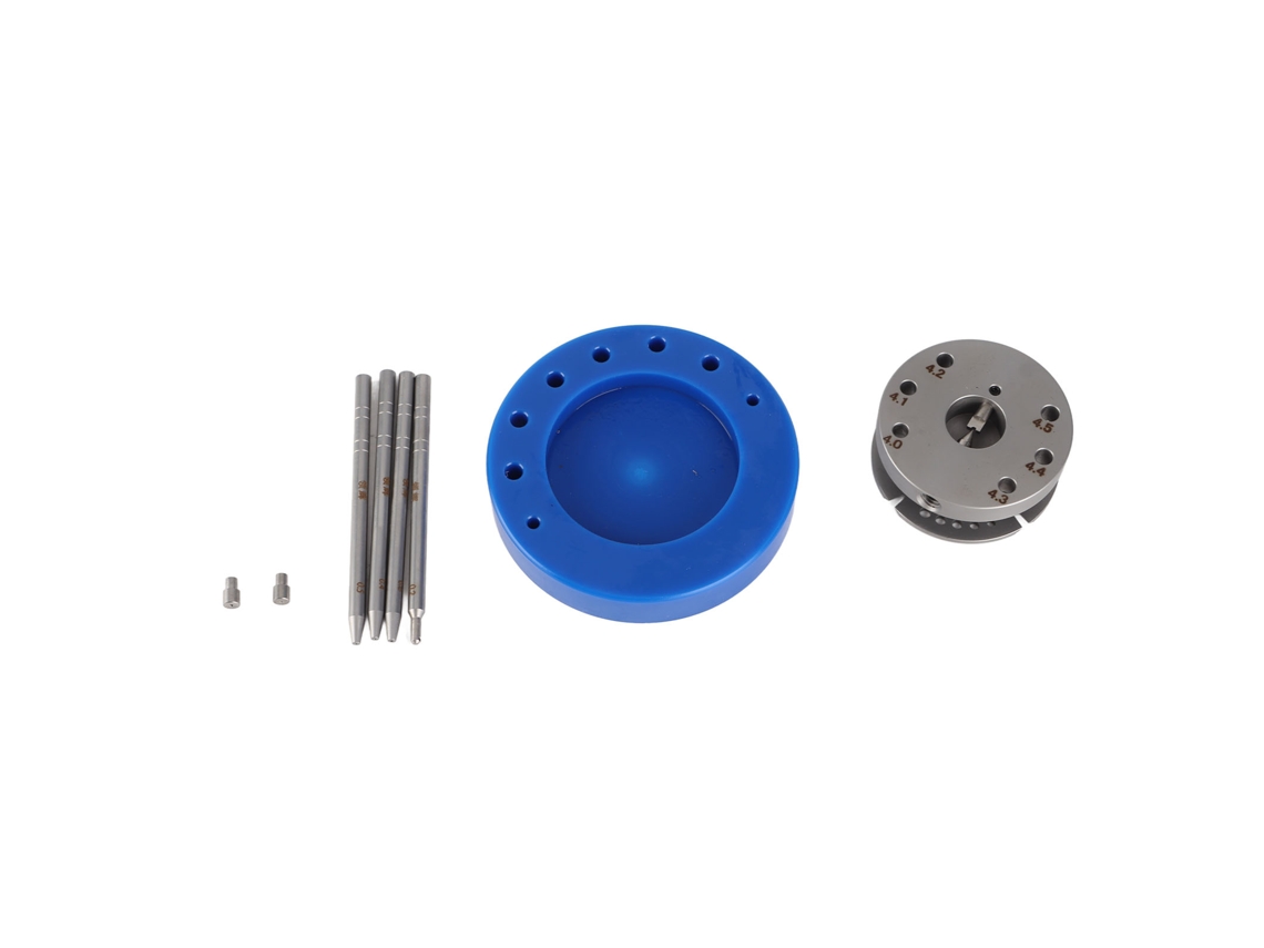 Soporte profesional para la reparación de volantes, mecanismo de equilibrio, reloj azul