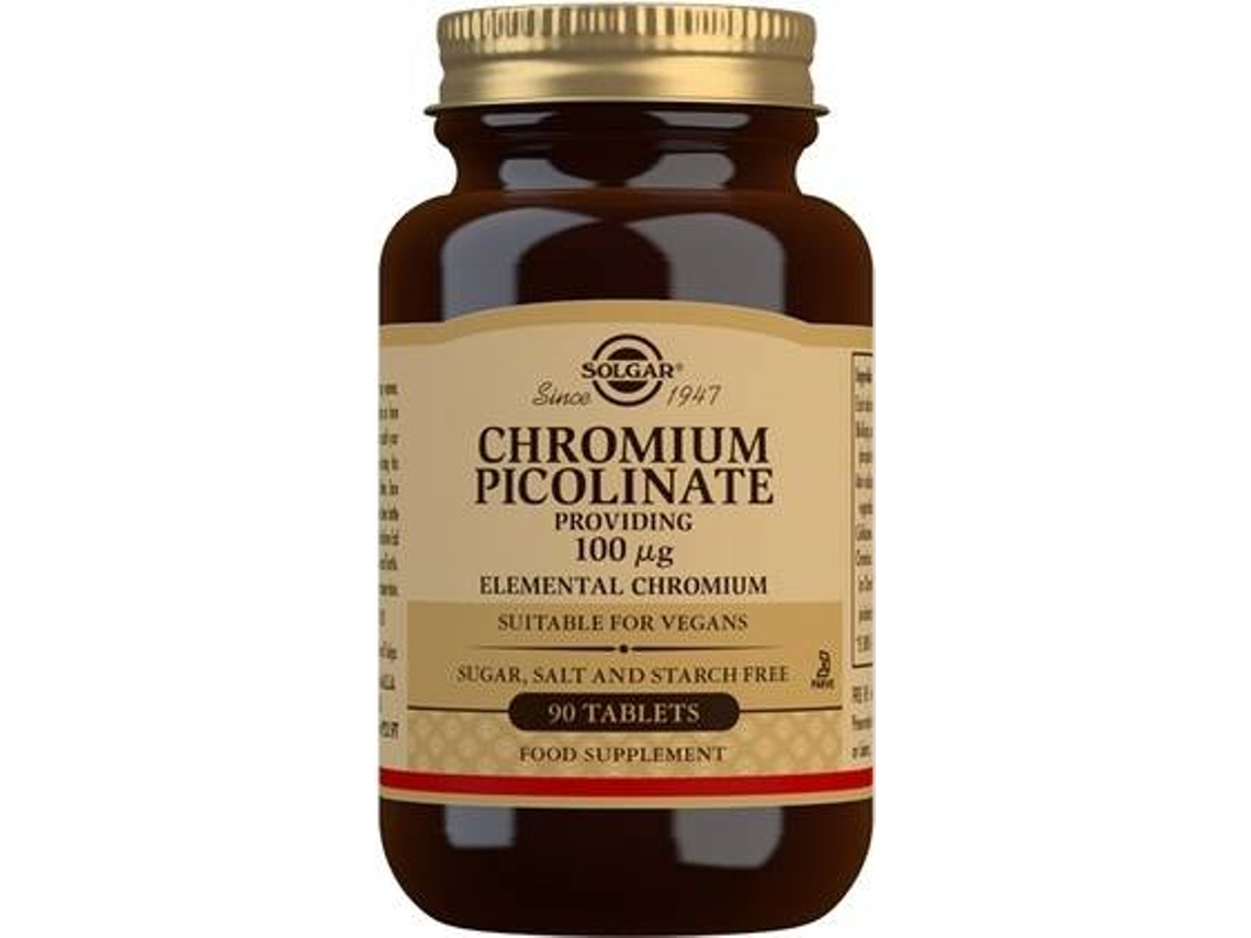Complemento Alimentar SOLGAR Picolinato De Cromo Sem Fermento (90 cápsulas)