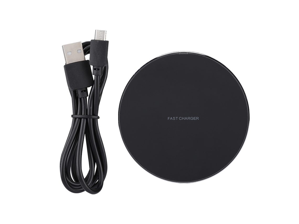 Cargador Inalámbrico (carga Rápida 10w/7.5w, Diseño Redondo De Metal)