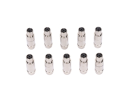 10 Pcs Conector Fêmea Xlr De 6 Pinos Mini Metal Para Cabo De Microfone Interface Profissional