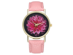 Reloj De Pulsera Informal De Piel Para Mujer Con Estilo Sencillo Y Movimiento De Cuarzo Rosa.
