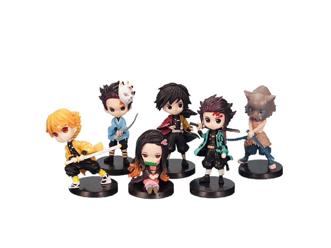 Figura De Personagens De Anime Conjunto 6 Bonecos Pvc Decorativo De Bolo Colecionável Presente