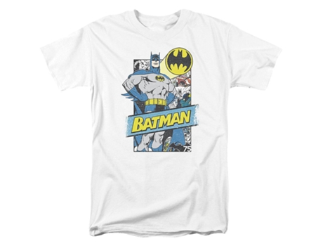 Camiseta ROCKINSTONE de Batman con fondo de cómic (XL)