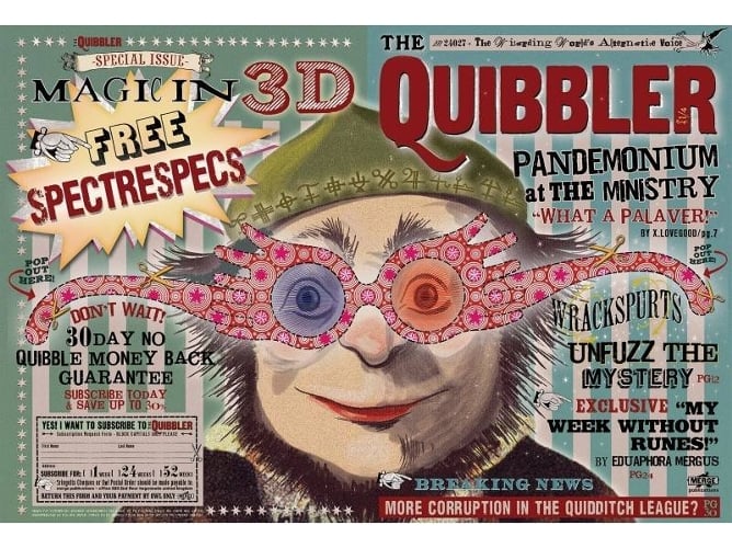 Puzzles THE NOBLE COLLECTION Harry Potter - The Quibbler Magazine Cover