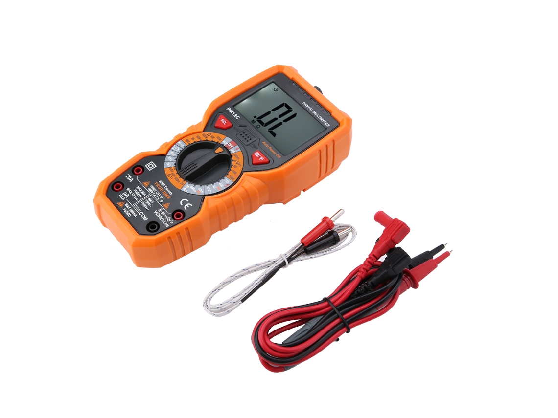 Multímetro Digital Inteligente Portátil Peakmeter Pm18c Con Prueba Ncv, Medición De Voltaje, Resistencia Y Retroiluminación.