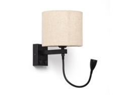Aplique con Luz de Lectura 2,5W Metal Negro-Kianga Beige LEDKIA