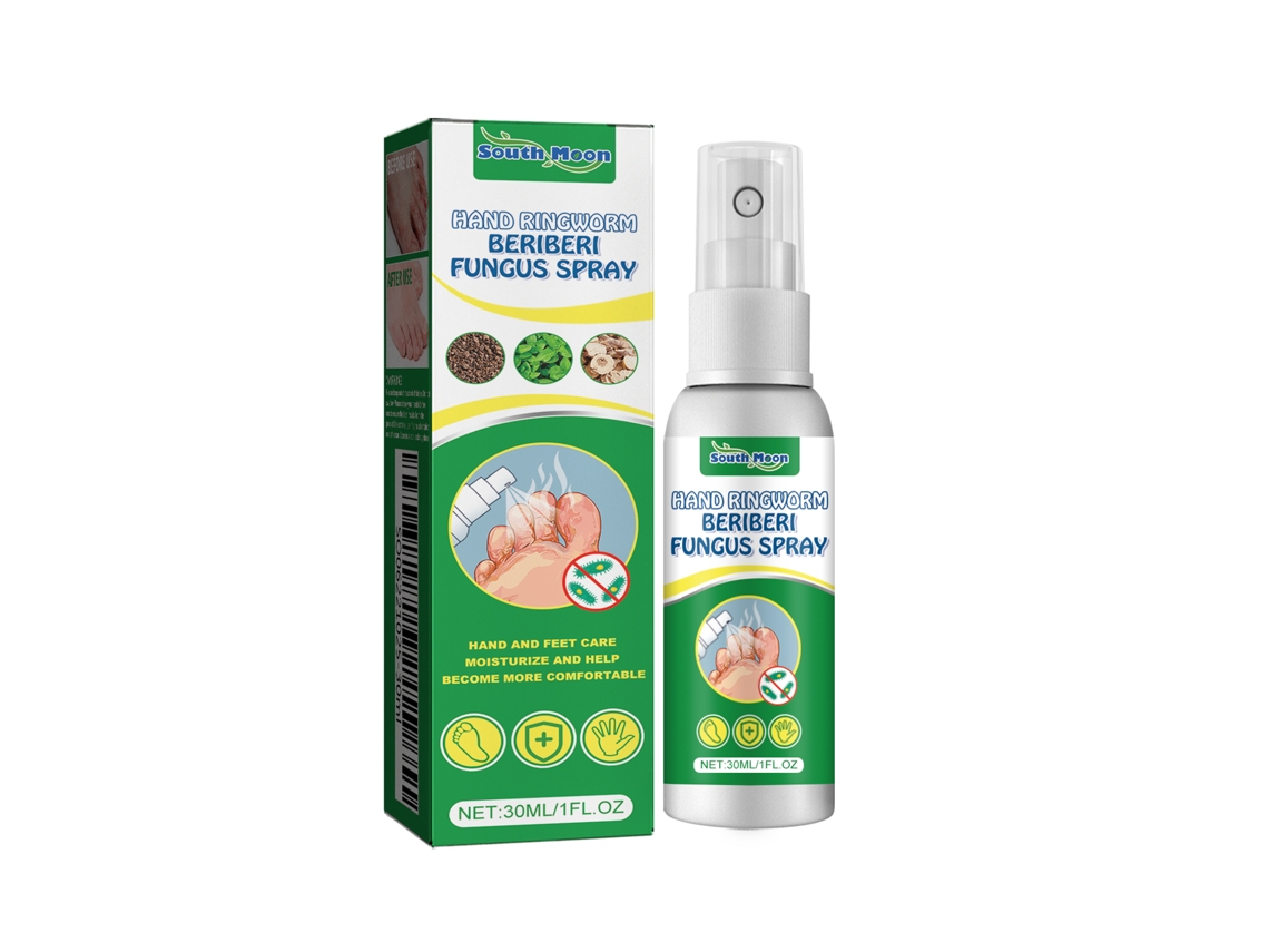 El spray para el cuidado de los pies South Moon alivia la sequedad.