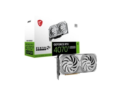 Tarjeta Gráfica Nvidia Geforce Rtx 4070 Ti Super 16G Ventus 2X Blanco MSI
