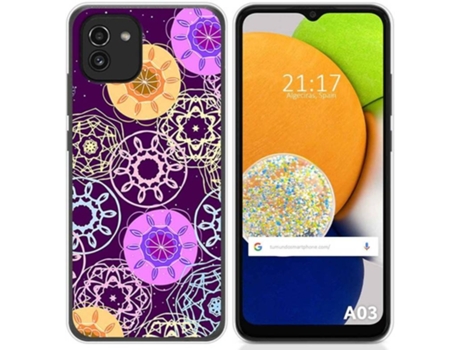 Carcasa para Samsung Galaxy A03 TUMUNDOSMARTPHONE Dibujos Radial Multicolor