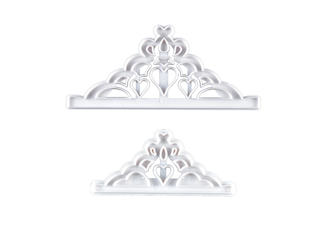 Set De 2 Cortadores De Corona Princesa Molde Tiara Para Decoración De Pasteles Diy