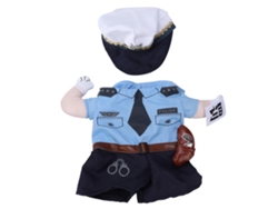 Kkpm-traje De Policía Para Mascotas Adorable De Poliéster Para Halloween, Disfraz Para Gatos Y Perros (m)