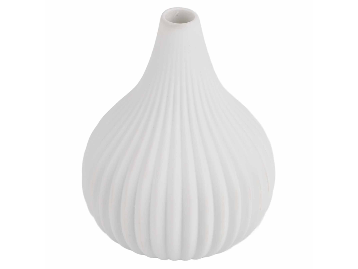 Jarrón pequeño moderno de cerámica blanca para decoración de interiores