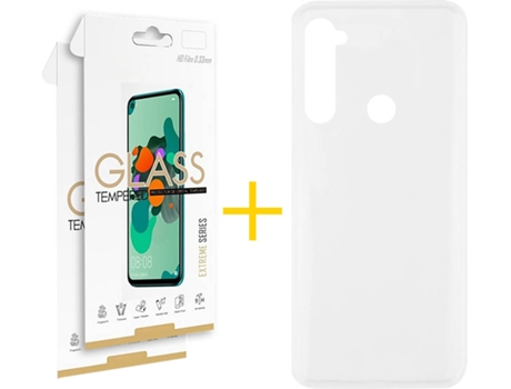 Kit Funda + 2 Protectores de Pantalla Xiaomi Redmi Note 8 SKYHE Liso (Transparente)