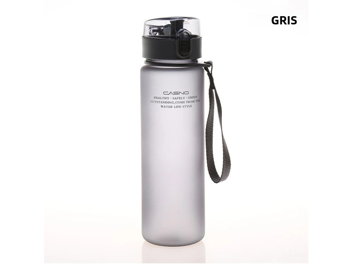 Botella de agua deportiva unisex, a prueba de fugas y libre de BPA. MDUG (gris, 560 ml)