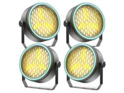 Iluminación escénica, LED COB de 90 W, efectos de iluminación RGB en tira, 4 unidades, enchufe europeo OEM