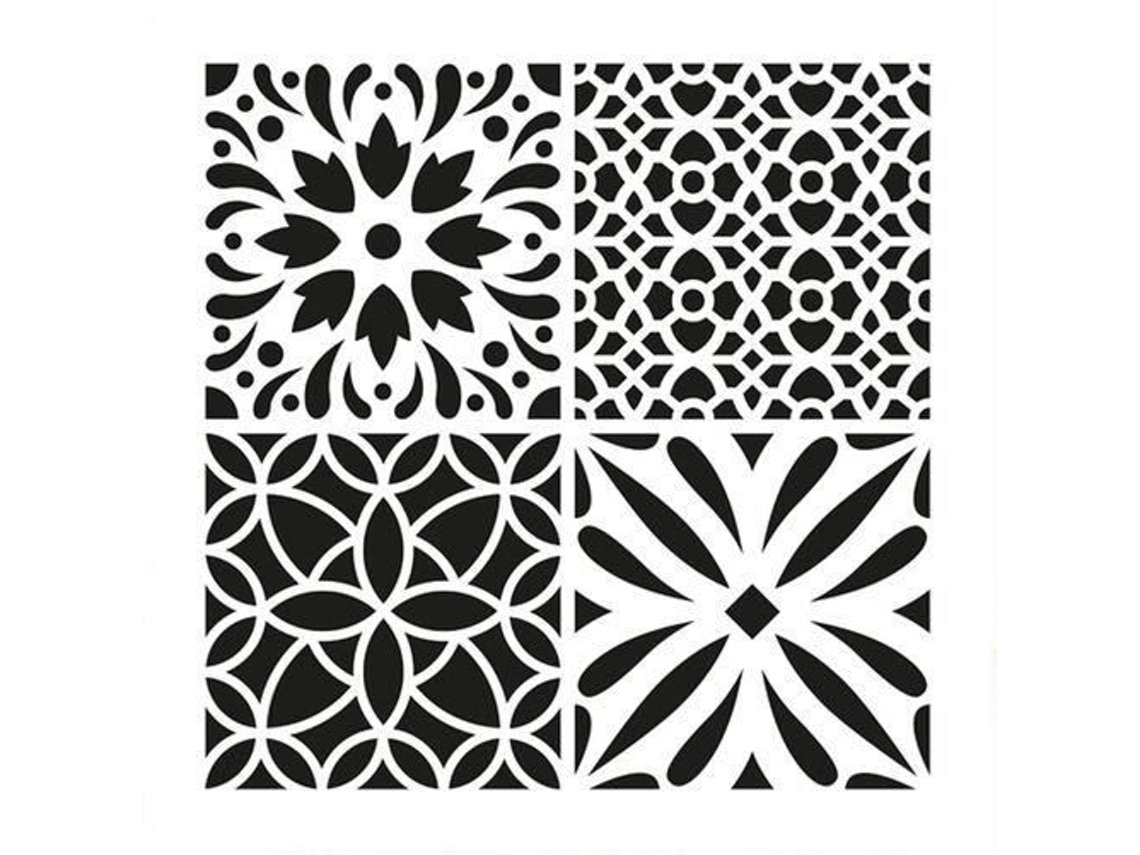 Plantilla para Baldosa de Cemento 2 - Artémio - 30x30cm - Plástico