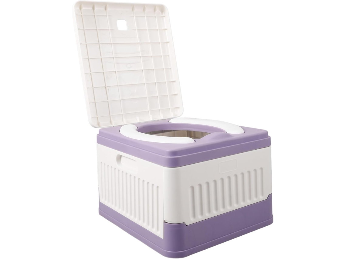 Inodoro Portátil Plegable Para Camping Y Senderismo, Asiento De Inodoro Portátil De Pp Y Pvc.